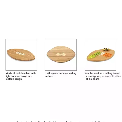 Kirklands Home Serving & Entertaining|Cincinnati Bengals Bamboo Football Cutting Board Tan