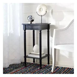 Kirklands Home Accent & End Tables|Classic Tegan Square Accent Table Black