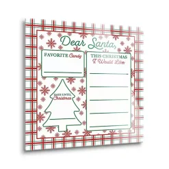 Best Classic Christmas Plaid Dear Santa Dry Erase Board Christmas Art & Wall Decor