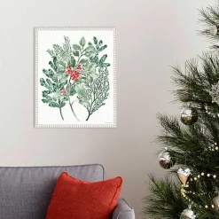 Discount Classic Holly Framed Canvas Art Print Christmas Art & Wall Decor