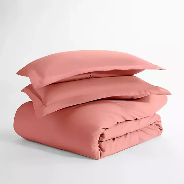 Kirklands Home Duvets|Clay Solid 3-pc. King Duvet Cover Set Orange