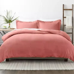 Kirklands Home Duvets|Clay Solid 3-pc. Queen Duvet Cover Set Orange