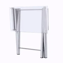 Kirklands Home Accent & End Tables|Acrylic Folding TV Tray Tables, Set of 2 Clear