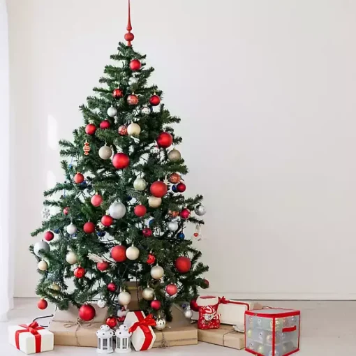 Discount Clear and Red Zip 27-pc. Ornament Storage Box Seasonal Storage