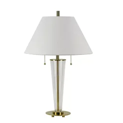 Kirklands Home Table Lamps|Clear Crystal Art Deco Table Lamp White