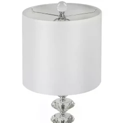 Kirklands Home Table Lamps|Clear Crystal Spindle Table Lamps, Set of 2 White