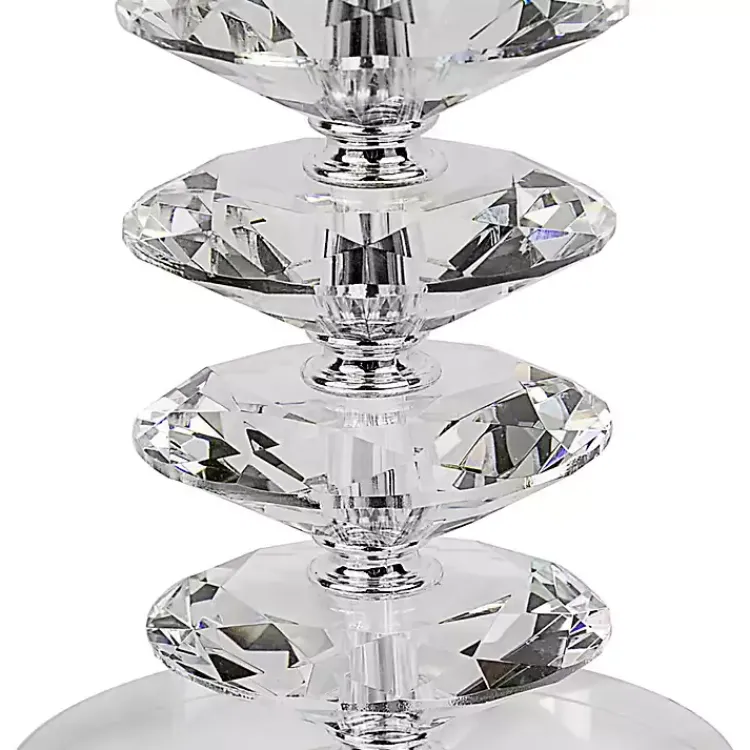 Kirklands Home Table Lamps|Clear Crystal Spindle Table Lamps, Set of 2 White