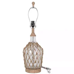 Kirklands Home Table Lamps|Clear Glass Coastal Netting Table Lamps, Set of 2 White