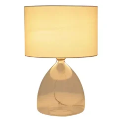 Kirklands Home Table Lamps|Clear Glass Tapered Table Lamps, Set of 2 White