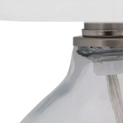 Kirklands Home Table Lamps|Clear Glass Tapered Table Lamps, Set of 2 White