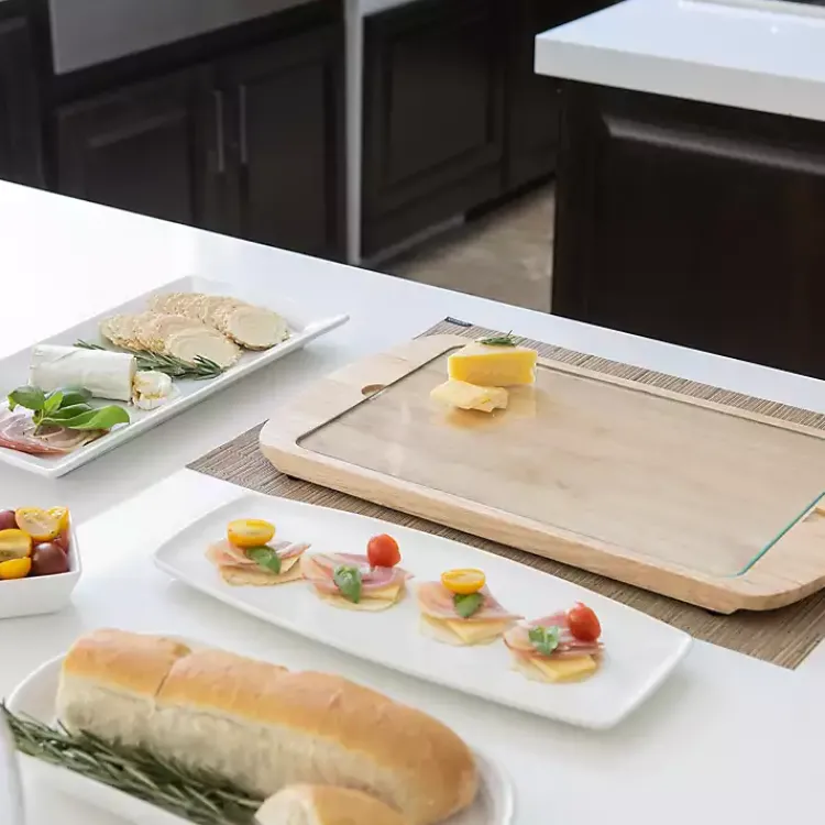 Kirklands Home Serving & Entertaining|Clemson Tigers Wood and Glass Serving Board