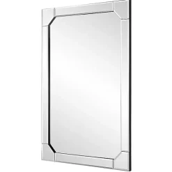 Kirklands Home Decorative Mirrors|Clipped Corners Frameless Beveled Wall Mirror