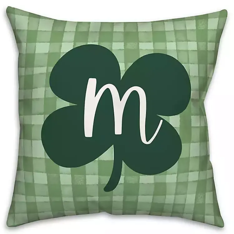 Online Clover Personalized Monogram Throw Pillow Pillows