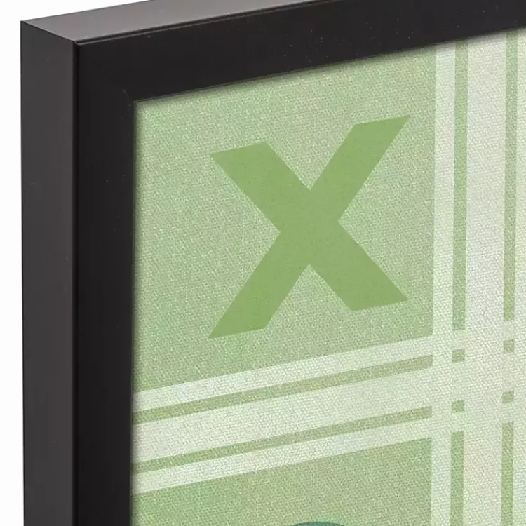 Discount Clover Tic Tac Toe Framed Canvas Art Print St Patricks Day Decorations