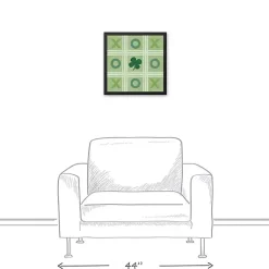 Discount Clover Tic Tac Toe Framed Canvas Art Print St Patricks Day Decorations