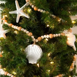Discount Coastal Beaded Tree Garland Christmas Tree Decorations