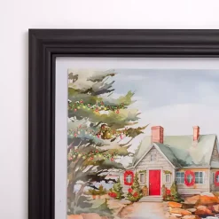 Hot Coastal Christmas Cottage II Framed Art Print Christmas Art & Wall Decor