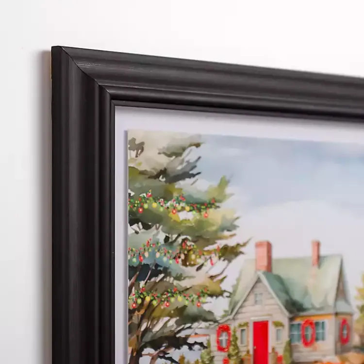 Hot Coastal Christmas Cottage II Framed Art Print Christmas Art & Wall Decor