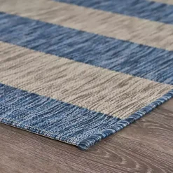 Kirklands Home Outdoor Rugs|Coastal Stripes Outdoor Area Rug, 7x9