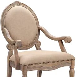 Kirklands Home Accent Chairs|Coley Beige Linen Armchair Tan