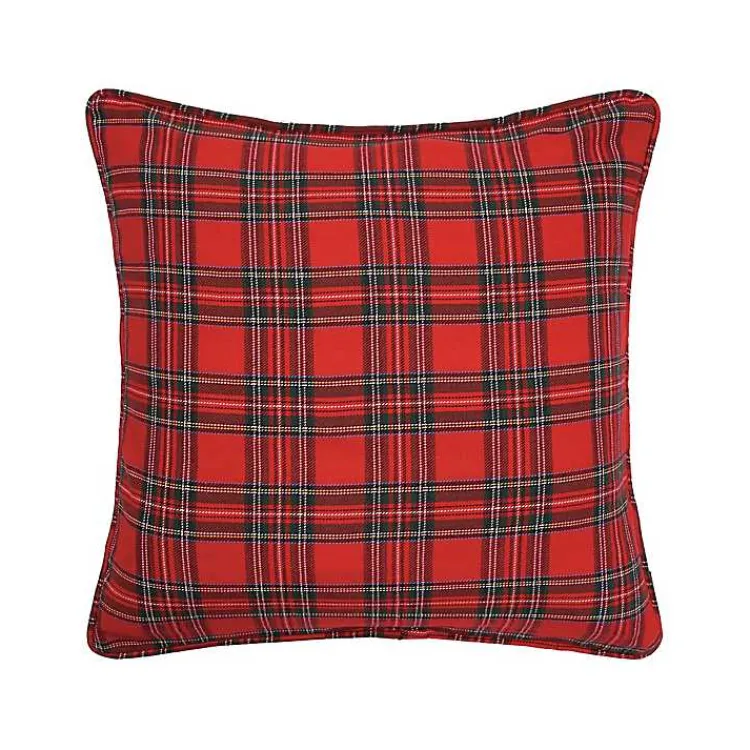 Online Collie Plaid Christmas Pillow Christmas Pillows