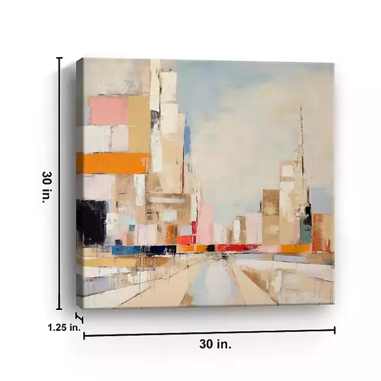 Kirklands Home Canvas Art|Colorblock Skyline Canvas Art Print Multi
