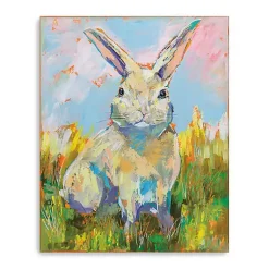 Hot Colorful Bunny Easter Canvas Art Print Easter Decorations