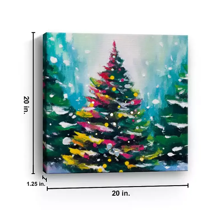 Sale Colorful Christmas Tree Canvas Art Print Christmas Art & Wall Decor