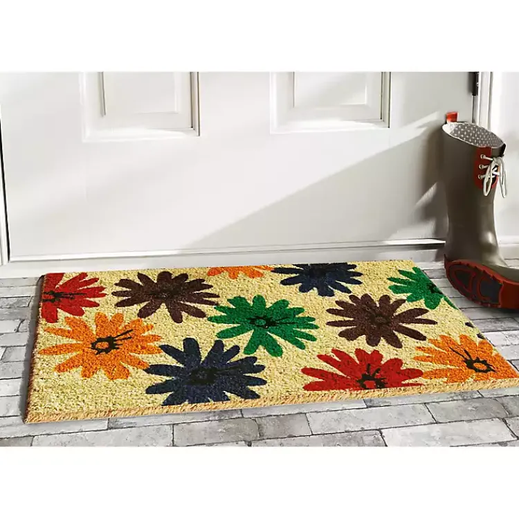 Kirklands Home Doormats|Colorful Daisies Doormat Multi