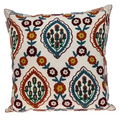 Sale Colorful Embroidered Florina Pillow Pillows