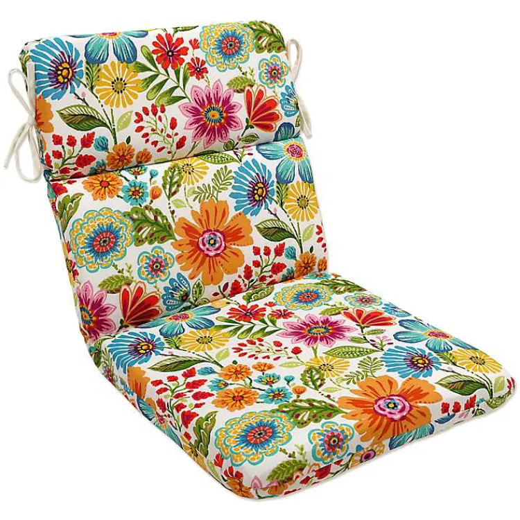 Kirklands Home Outdoor Cushions & Pillows|Colorful Floral Outdoor Chair Cushion Multi