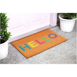Kirklands Home Doormats|Colorful Hello Doormat