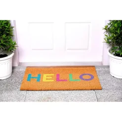 Kirklands Home Doormats|Colorful Hello Doormat