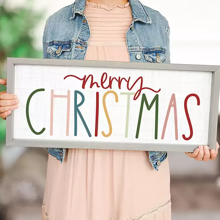 Online Colorful Merry Christmas Wall Plaque Christmas Decorations