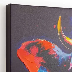 Kirklands Home Canvas Art|Colorful Moo Canvas Art Print Multi