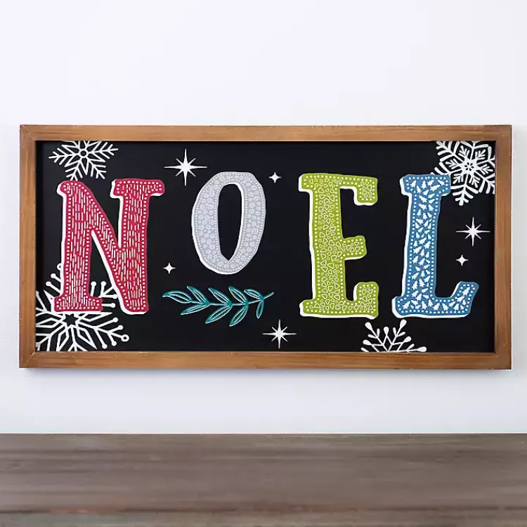 New Colorful Noel Wall Plaque Christmas Art & Wall Decor