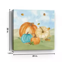 New Colorful Pumpkin Patch Canvas Art Print, 20x20 in. Fall