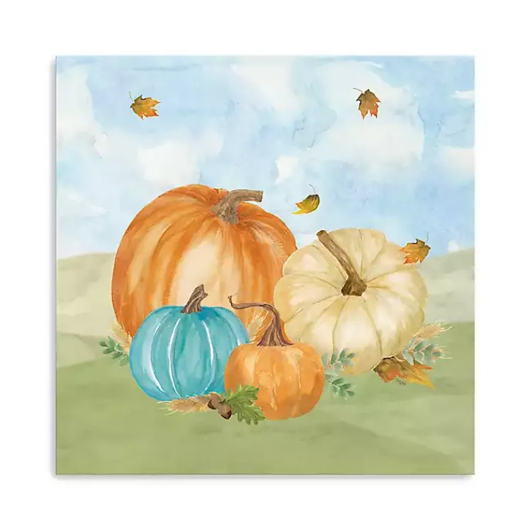Online Colorful Pumpkin Patch Canvas Art Print, 30x30 in. Fall