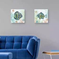 Kirklands Home Canvas Art|Colorful Swim Canvas Art Prints, Set of 2