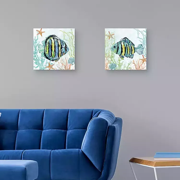 Kirklands Home Canvas Art|Colorful Swim Canvas Art Prints, Set of 2