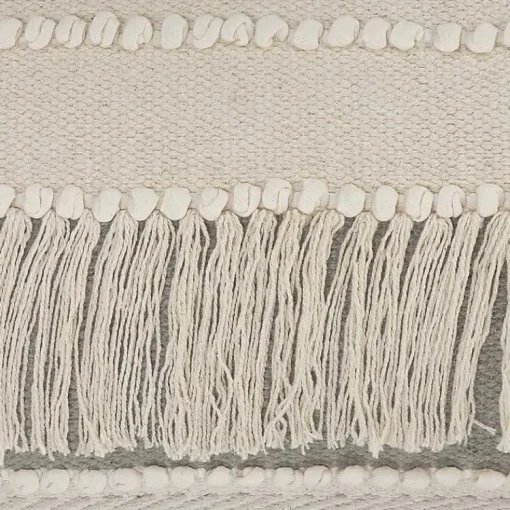 Best Comfort Beige Knots & Fringe Lumbar Pillow Pillows