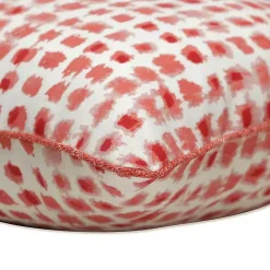 Kirklands Home Outdoor Cushions & Pillows|Coral Checkered Outdoor Pillows, Set of 2