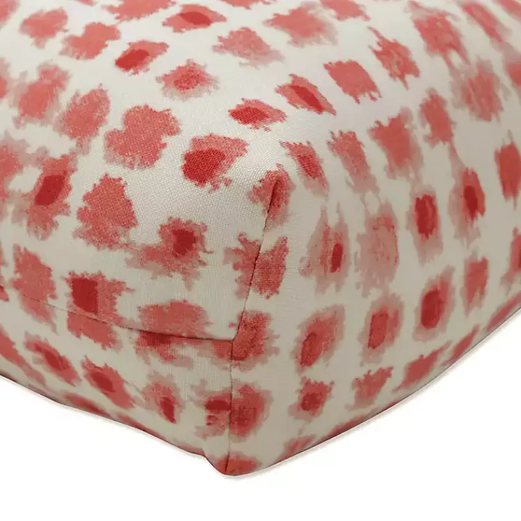 Kirklands Home Outdoor Cushions & Pillows|Coral Checkered Outdoor Settee Cushion