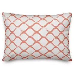 Best Coral Coastal Diamond Print Pillow Pillows