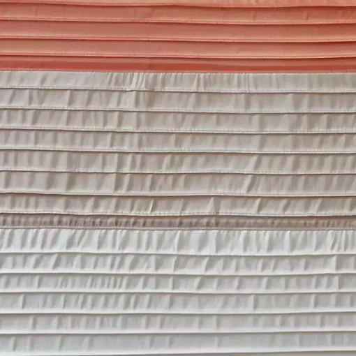 Kirklands Home Shower Curtains|Coral Colorblock Silky Shower Curtain Pink