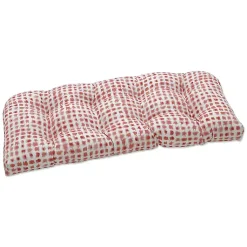 Kirklands Home Outdoor Cushions & Pillows|Coral Dotted Settee Cushion