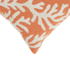 Kirklands Home Outdoor Cushions & Pillows|Coral Ocean Flower Outdoor Accent Pillow Orange