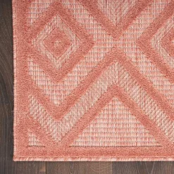 Kirklands Home Outdoor Rugs|Coral Diamond Indoor/Outdoor Area Rug, 4x6 Orange