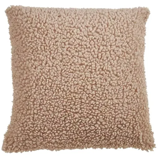 Clearance Coral Sherpa Pillow Pillows