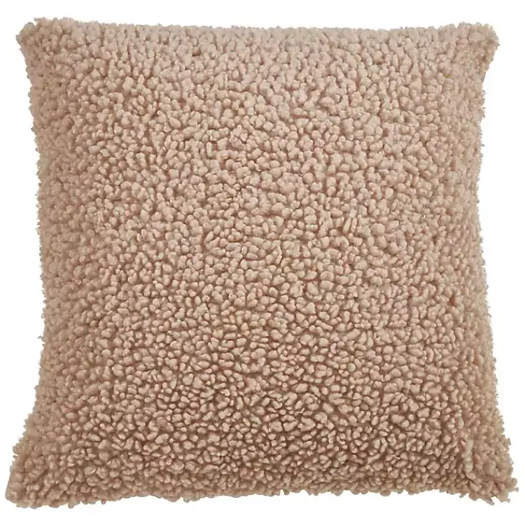 Clearance Coral Sherpa Pillow Pillows